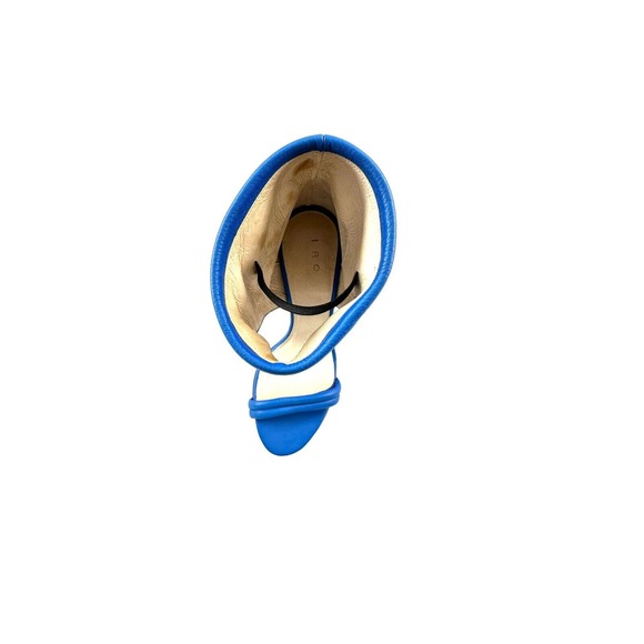 IRO NIB $690 Saika Electric Blue Leather Cone Heels Cut out Booties Sz 36/US 6 - Picture 11 of 16